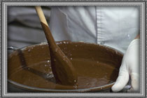 Elaboração do Chocolate de Abuela Goye.